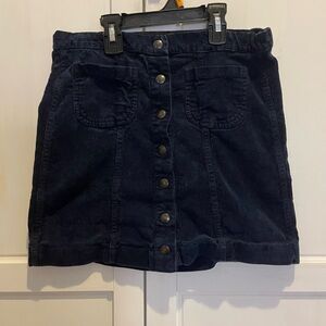 Brandy Melville Dark Blue Corduroy Skirt